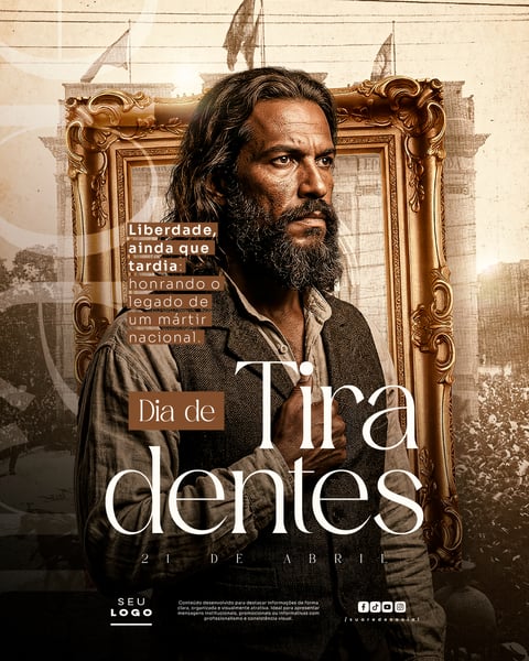 DIA DE TIRADENTES 21 DE ABRIL SOCIAL MEDIA PSD EDITÁVEL 2