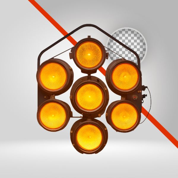 REFLETOR 3D-IA, ELEMENTO PNG, LUZ DE PALCO, LUZES PARA FLYERS DE EVENTO, LÂMPADAS, LANTERNA LED PNG, FAROL