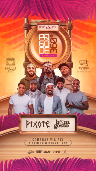 FLYER EVENTO PAGODE 360 SUNSET STORY