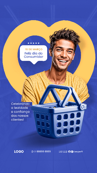 15 DE MARÇO - DIA DO CONSUMIDOR SOCIAL MEDIA AZUL