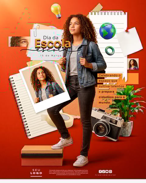 DIA DA ESCOLA 15 DE MARÇO SOCIAL MEDIA PSD EDITÁVEL 3