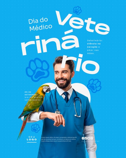 DIA DO MÉDICO VETERINÁRIO 09 DE SETEMBRO SOCIAL MEDIA PSD EDITÁVEL 6