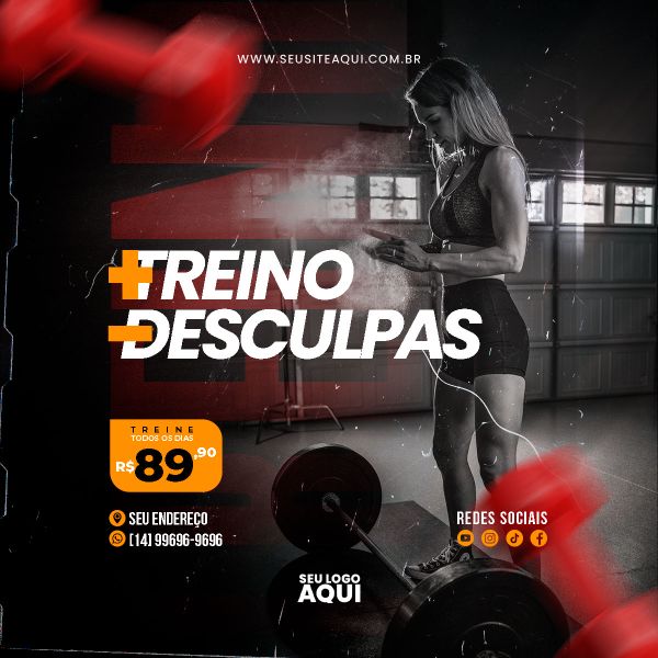 ACADEMIA - CROSS FIT - FITNESS | SOCIAL MEDIA | PSD EDITÁVEL