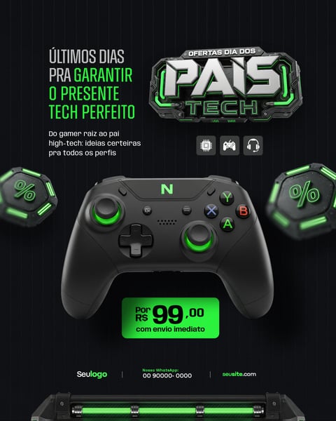 DIA DOS PAIS TECH  . SOCIAL MEDIA