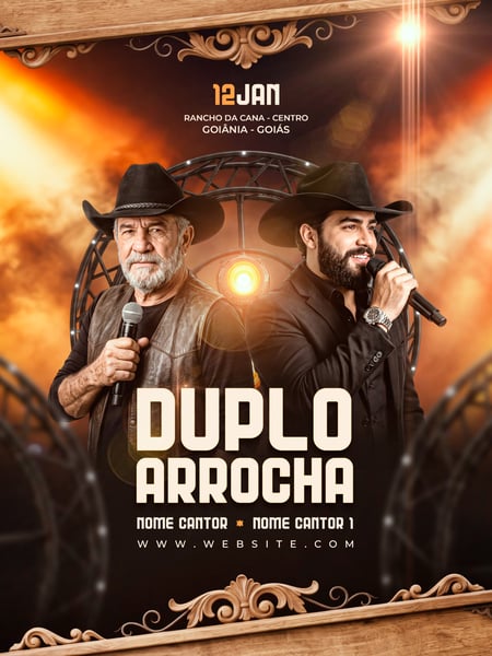 FLYER DE FORRÓ DUPLO ARROCHA PSD TEMPLATE