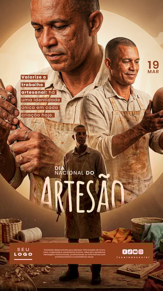 DIA NACIONAL DO ARTESÃO 19 DE MARÇO STORY SOCIAL MEDIA PSD EDITÁVEL 3