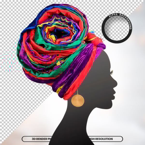 MULHER NEGRA AFRO ELEMENTO PSD PNG