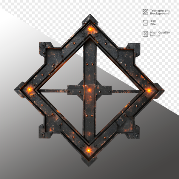 ELEMENTE DE FERRO COM LUZ - ELEMENTO 3D PARA COMPOSIÇÃO - IRON