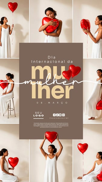 DIA INTERNACIONAL DA MULHER 08 DE MARÇO STORY SOCIAL MEDIA PSD EDITÁVEL 2