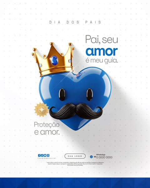 FELIZ DIA DOS PAIS 10 DE AGOSTO SOCIAL MEDIA FEED PSD EDITÁVEL 5
