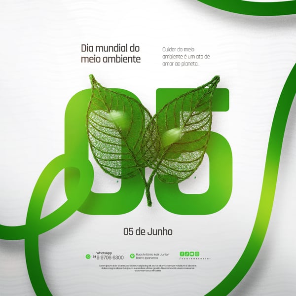 05 DE JUNHO - DIA MUNDIAL DO MEIO AMBIENTE SOCIAL MEDIA PSD EDITÁVEL