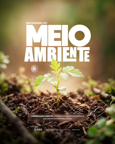 DIA MUNDIAL DO MEIO AMBIENTE NATUREZA SOCIAL MEDIA PSD EDITÁVEL 3