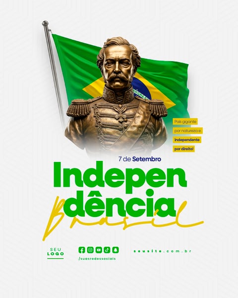 INDEPENDÊNCIA DO BRASIL 7 DE SETEMBRO FEED SOCIAL MEDIA EDITÁVEL