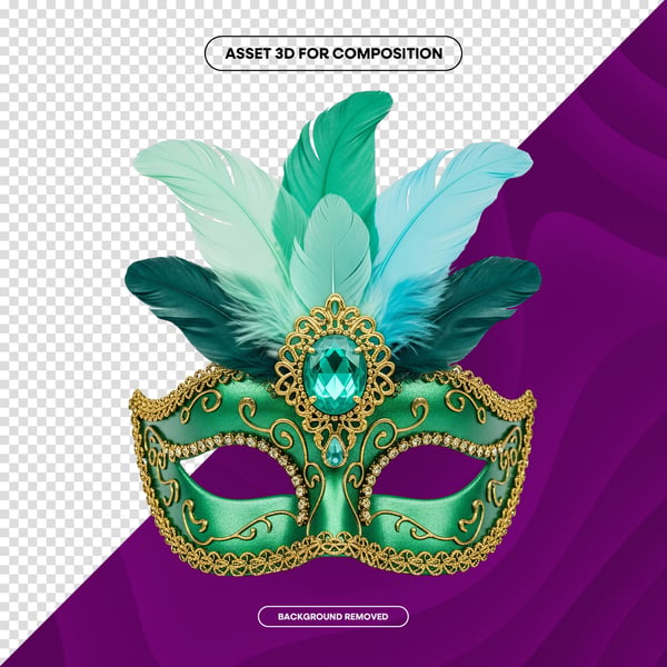 MÁSCARA DE CARNAVAL FESTA BRASIL PNG COMPOSIÇÃO 62 EDITADO
