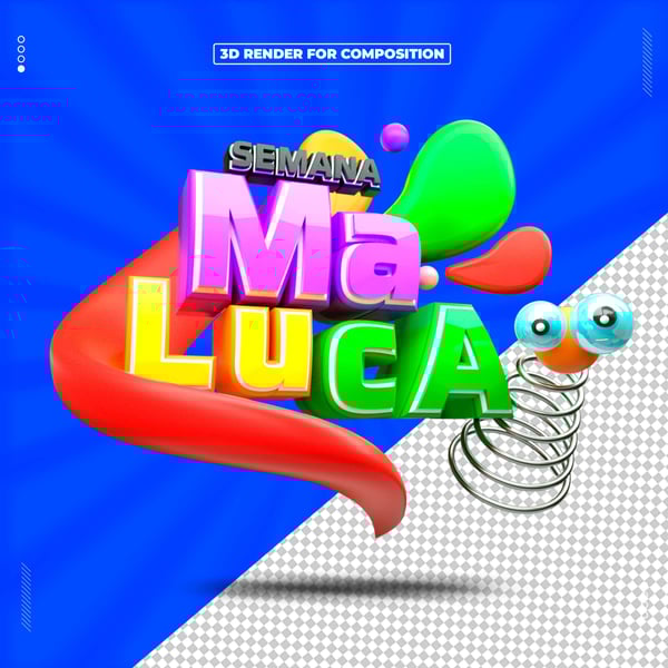 SELO 3D SEMANA MALUCA PARA COMPOSIÇÃO