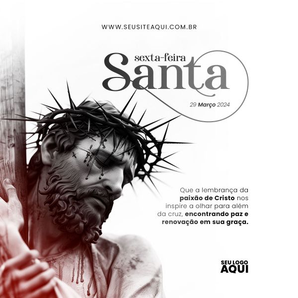 SEXTA FEIRA-SANTA | SEMANA SANTA | PSD EDITÁVEL