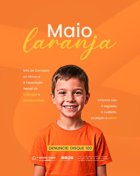 FLYER DE REDE SOCIAL MAIO LARANJA FEED 3