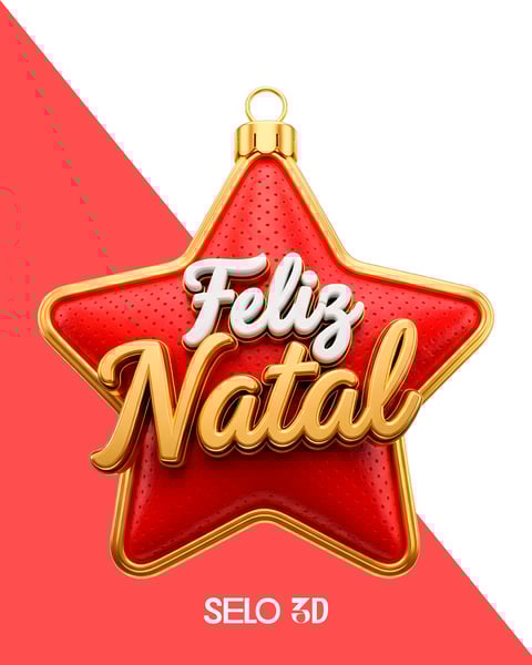 SELO 3D FELIZ NATAL