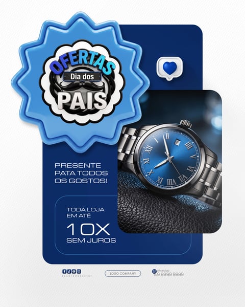 CAMPANHA DIA DOS PAIS FLYER INSTAGRAM VENDAS SOCIAL MEDIA PSD EDITÁVEL 1