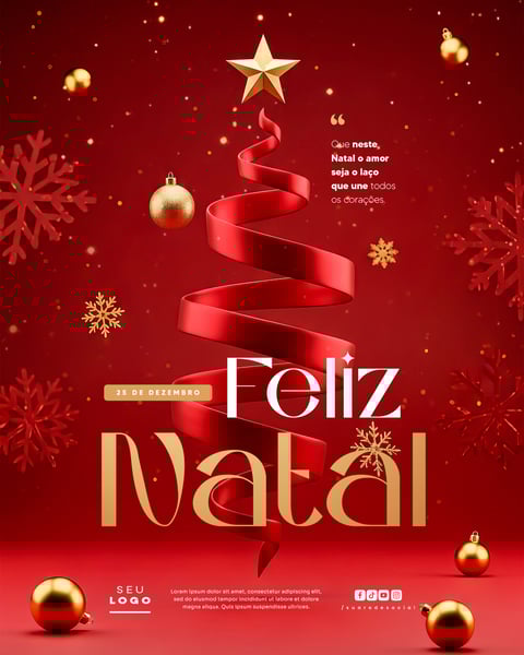 FELIZ NATAL 25 DE DEZEMBRO SOCIAL MEDIA PSD EDITÁVEL 5