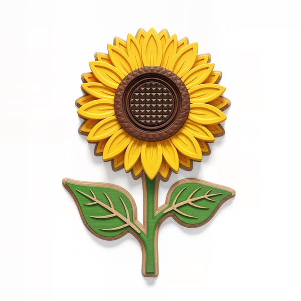 FLOR GIRASSOL 3D PARA FESTA DE SÃO JOÃO E FESTA JUNINA 2