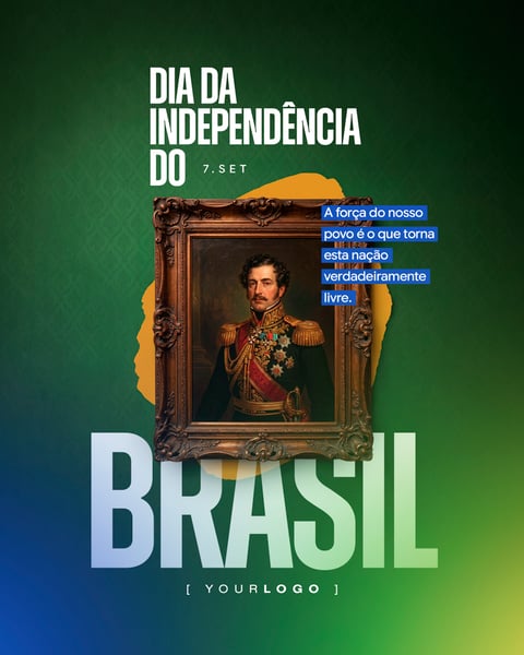 SOCIAL MEDIA 7 DE SETEMBRO QUADRO HISTÓRICO PSD EDITÁVEL