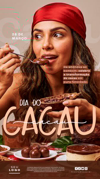DIA DO CACAU 26 DE MARÇO STORY SOCIAL MEDIA PSD EDITÁVEL 4