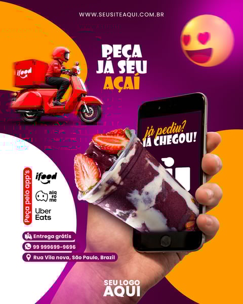 POST FEED - AÇAÍTERIA - PEÇA JÁ O SEU!