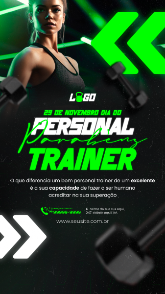 STORY ACADEMIA PARABÉNS PERSONAL TRAINER  SOCIAL MEDIA PSD