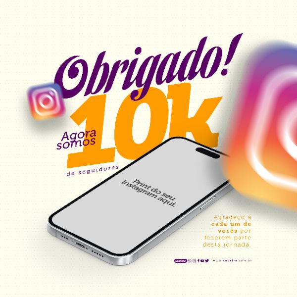 SOCIAL MEDIA - 10K DE SEGUIDORES NO INSTAGRAM