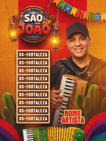 FLYER AGENDA SÃO JOÃO FEED 2 PSD EDITÁVEL