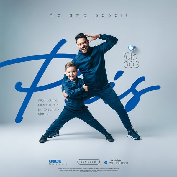 DIA DOS PAIS AGOSTO PAI - FLYER SOCIAL MEDIA PSD EDITÁVEL 5
