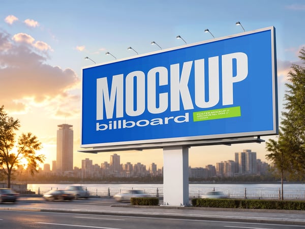 OUTDOOR MOCKUP NA AVENIDA BEIRA RIO VISTA FRONTAL