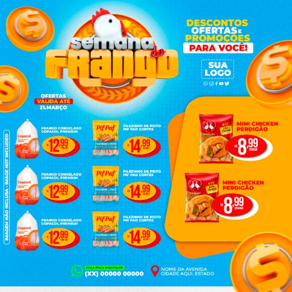 ENCARTE SEMANA DO FRANGO EDITÁVEL