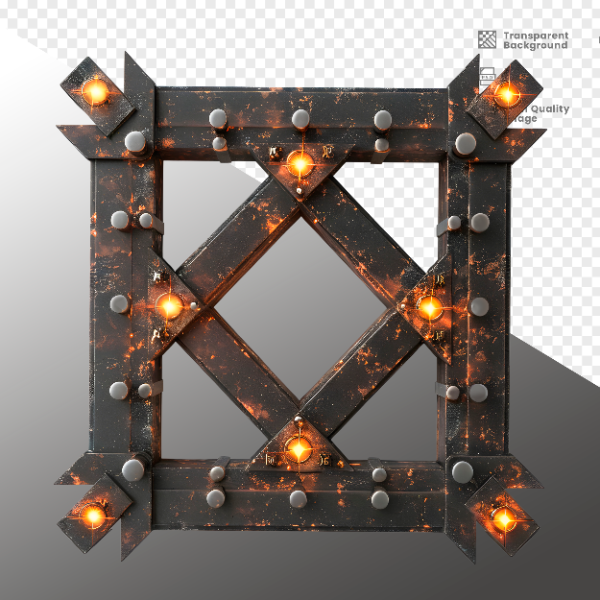 ELEMENTE DE FERRO COM LUZ - ELEMENTO 3D PARA COMPOSIÇÃO - IRON