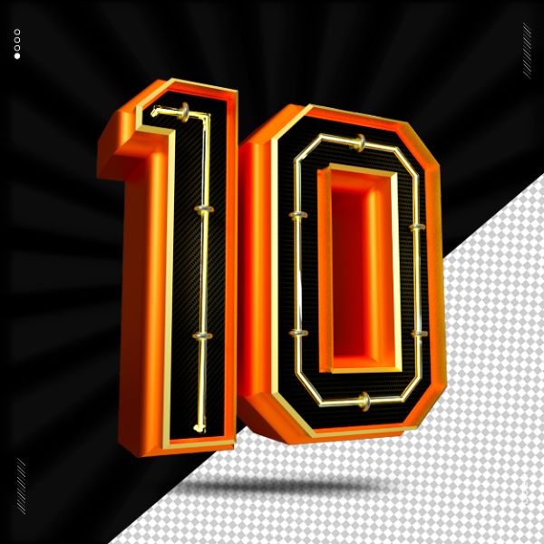 NÚMERO 3D NEON PARA COMPOSIÇÃO