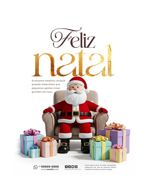 	 Feliz Natal 25 de Dezembro Social Media PSD Editável