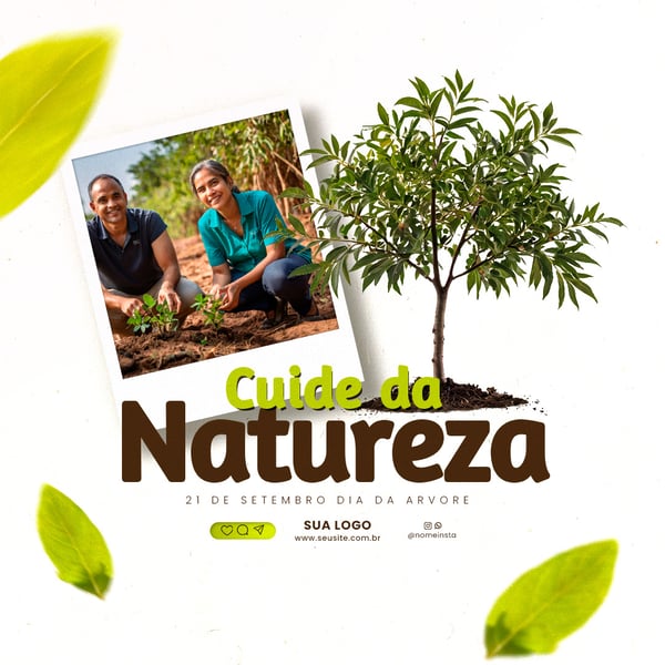 HRD CUIDE DA NATUREZA FRASE DIA DA ARVORE 21 DE SETEMBRO SOCIAL MEDIA PSD EDITVEL