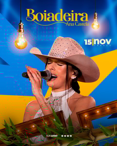 FLYER SHOW ANA CASTELA SERTANEJO EVENTO - BAILE - FESTA - FORRÓ E PISEIRO