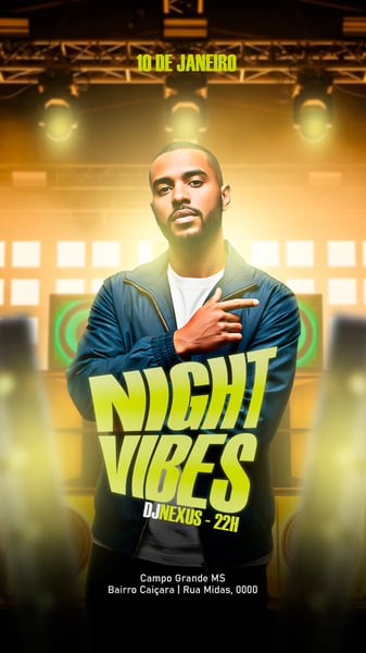 FLYER EVENTO SHOW NIGHT VIBES PSD STORY 29
