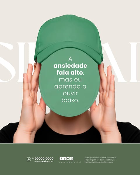 SOCIAL MEDIA PSICOLOGIA E ANSIEDADE PSD EDITÁVEL 2