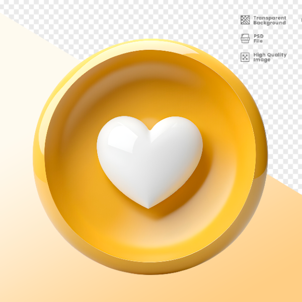 CORAÇÃO -  ELEMENTO 3D CORAÇÃO  PARA COMPOSIÇÃO