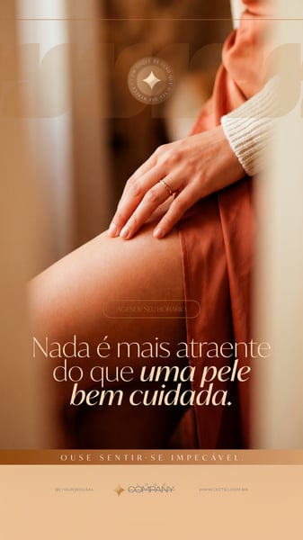 CLÍNICA DE ESTÉTICA DEPILAÇÃO BELEZA AUTOCUIDADO SOCIAL MEDIA PSD EDITÁVEL 4 STORY