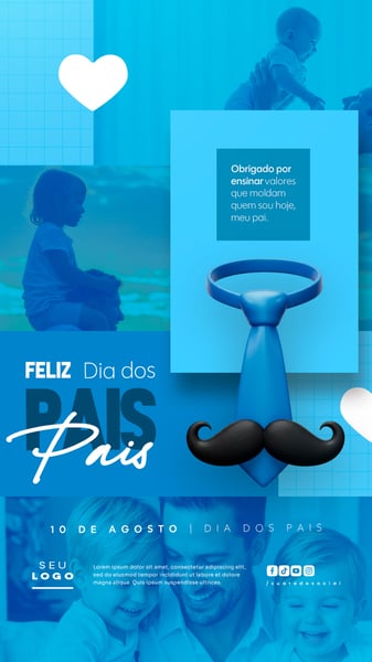 DIA DOS PAIS AGOSTO SOCIAL MEDIA POST EDITÁVEL STORY 7
