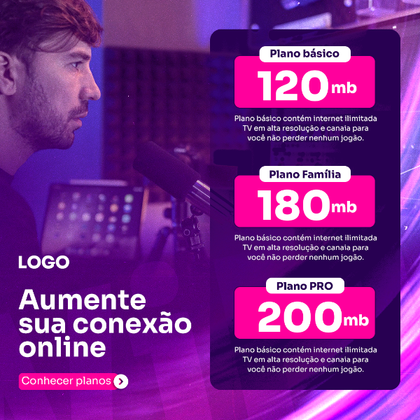 PROVEDOR DE INTERNET SOCIAL MEDIA POST - NOSSOS PLANOS DE INTERNET