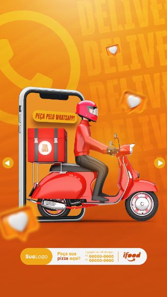 HAMBURGUERIA E PIZZARIA SOCIAL MEDIA POST STORY