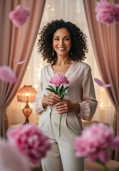 WRS MULHER FELIZ SEGURANDO FLOR PSD EDITÁVEL 2