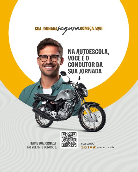 SOCIAL MEDIA - AUTO ESCOLA - VOCÊ É O CONDUTOR DA SUA JORNADA