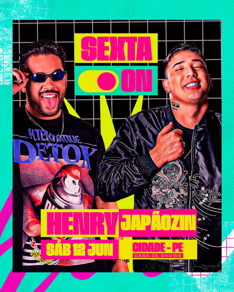 FLYER PARA ARTISTA EVENTO SEXTA ON PARA FEED PSD EDITÁVEL