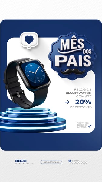 Oferta Dia dos Pais Vendas Banner Promocional Social Media PSD Editável 2 story